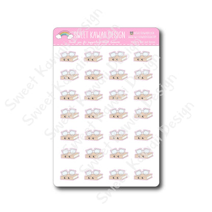 Kawaii Book and Glasses Stickers