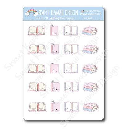 Kawaii Books (Variety) Stickers