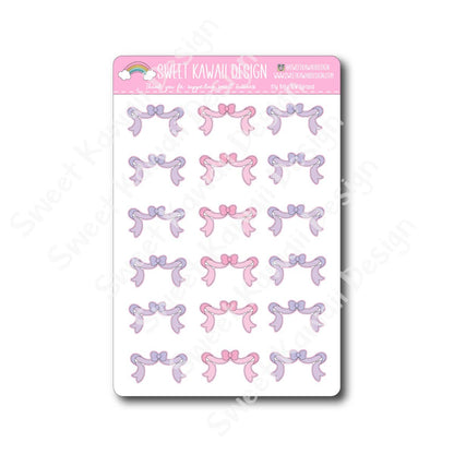 Kawaii Bow Garland Stickers