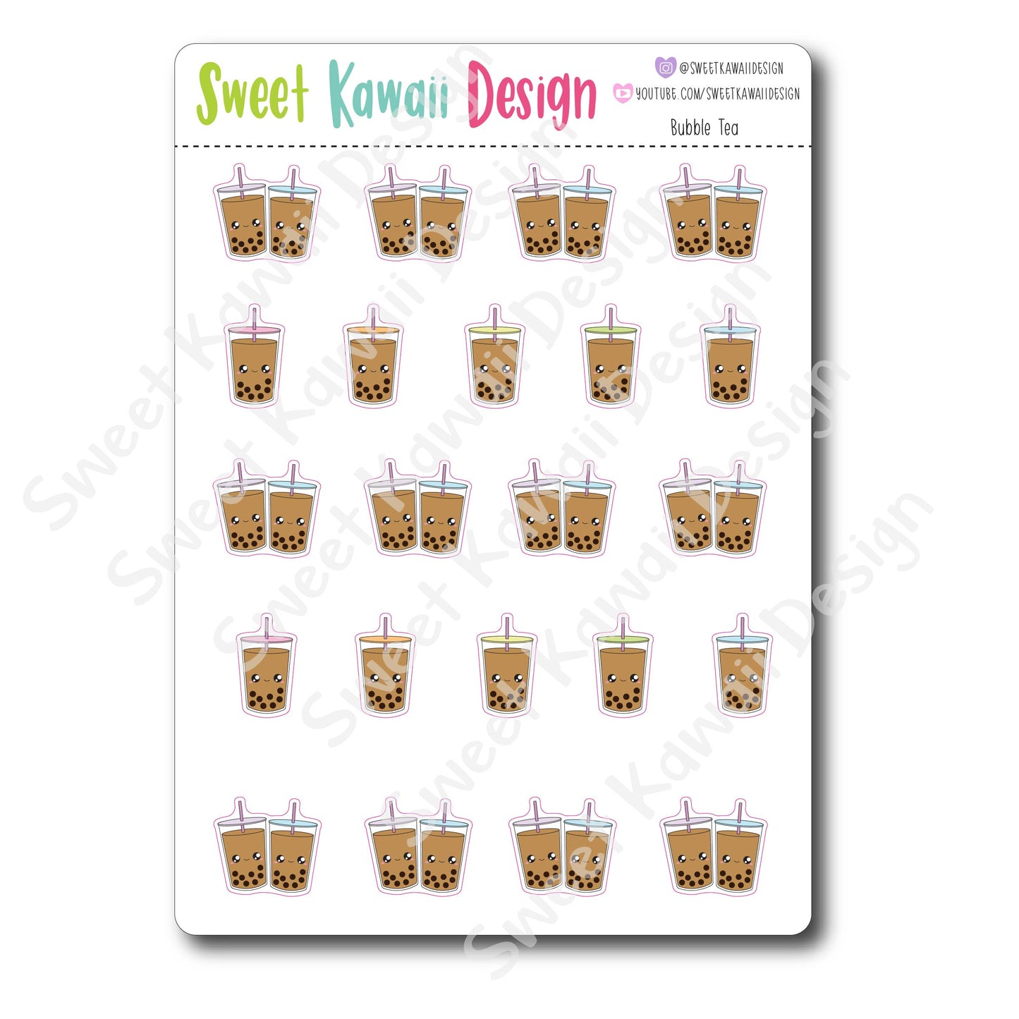 Kawaii Bubble Tea Stickers