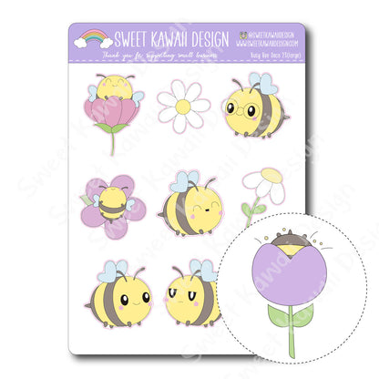 Kawaii Busy Bee Deco (Large) Stickers