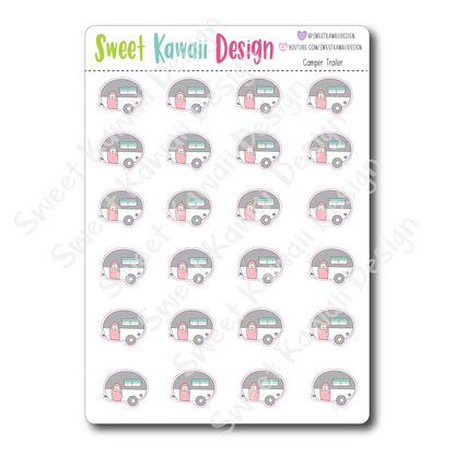 Kawaii Camper Trailer Stickers