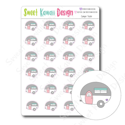 Kawaii Camper Trailer Stickers