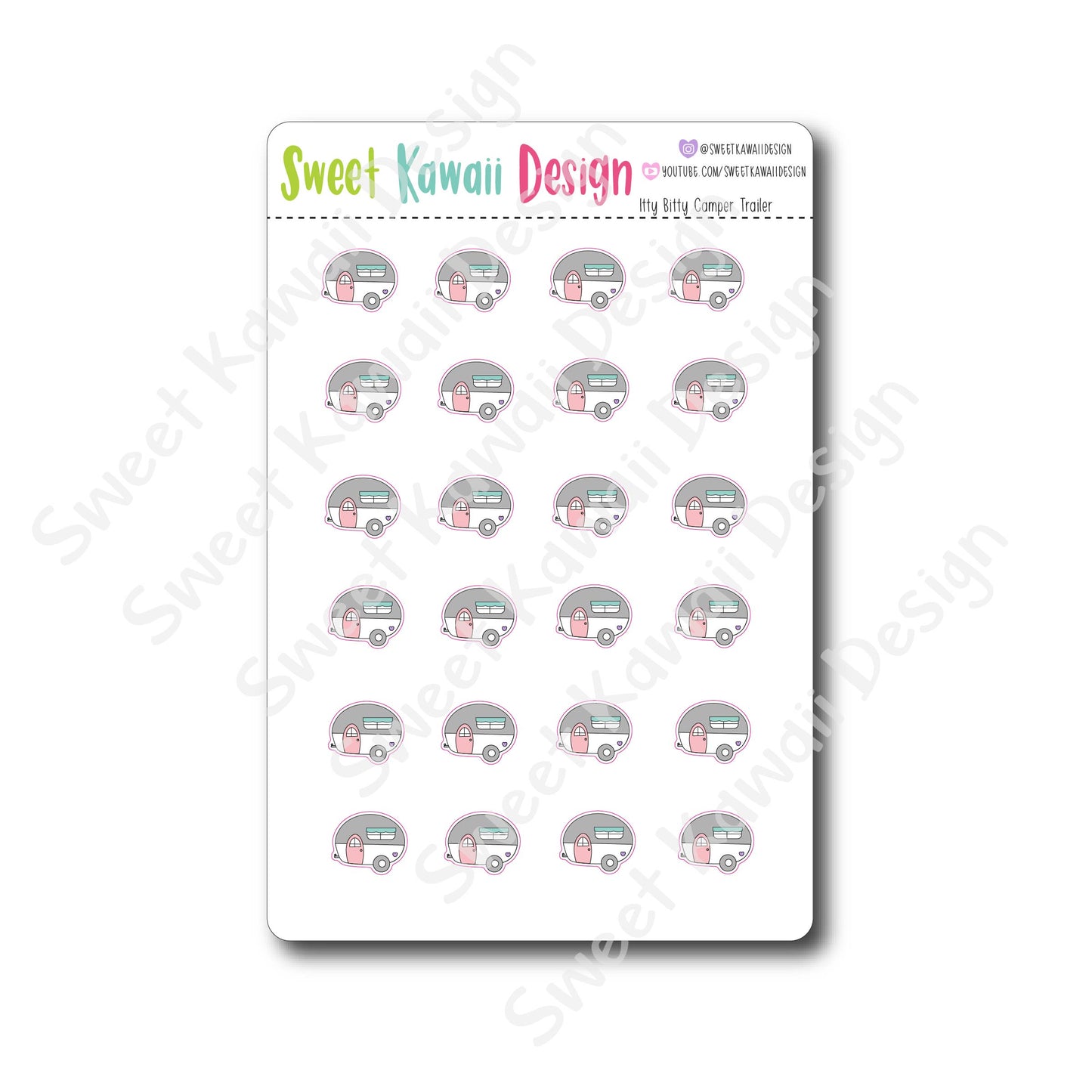 Kawaii Camper Trailer Stickers