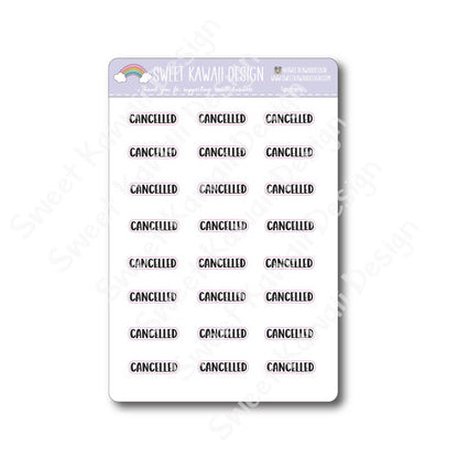 Typography Stickers - Cancelled*