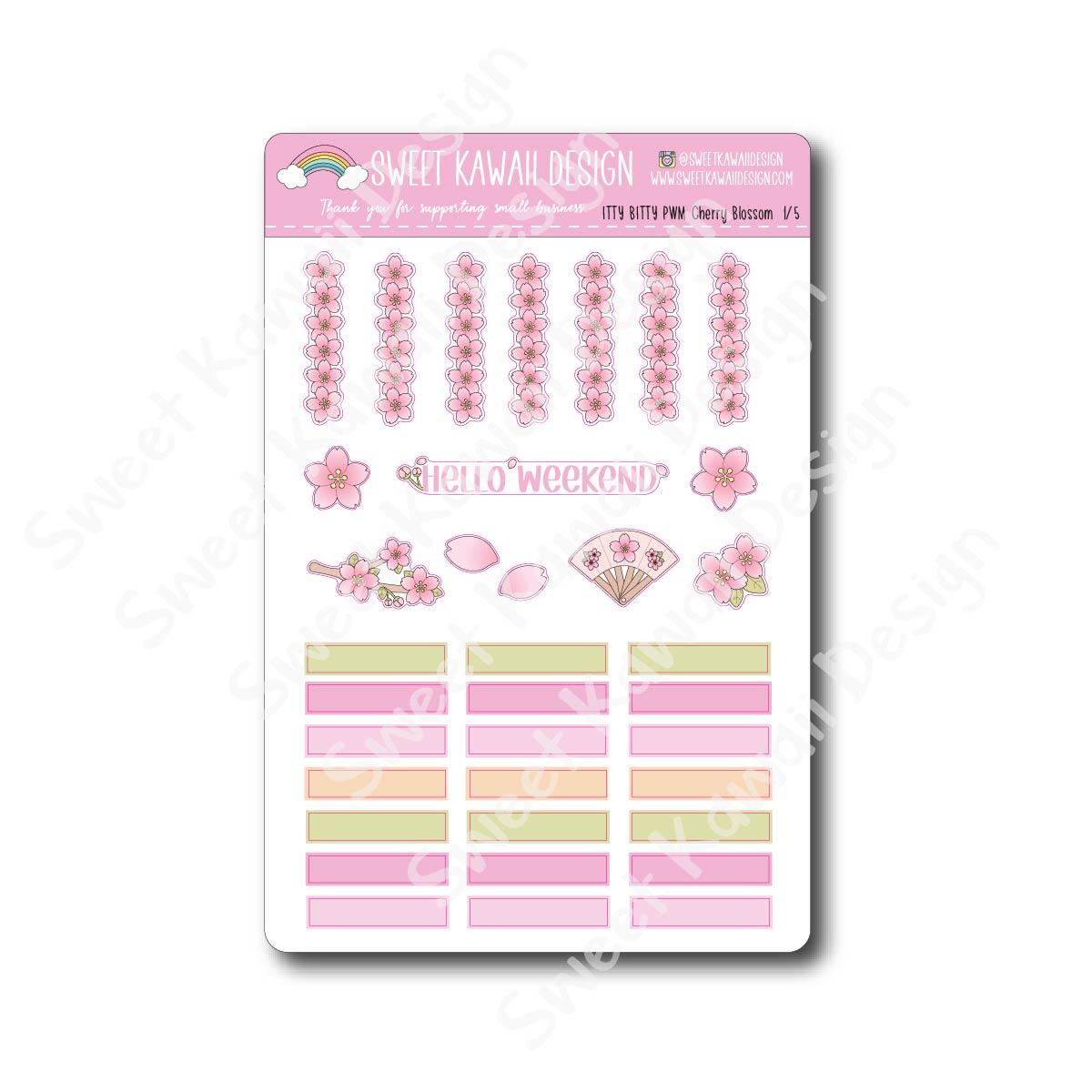 Weekly Kit  - Cherry Blossom 23 ITTY BITTY