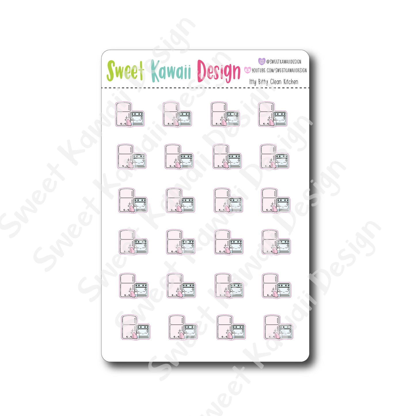 Kawaii Clean Kitchen Stickers