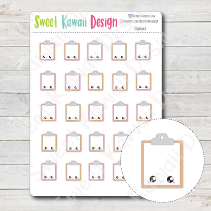 Kawaii Clipboard Stickers