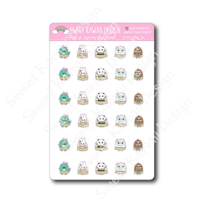 Kawaii Critter Stickers - Hula