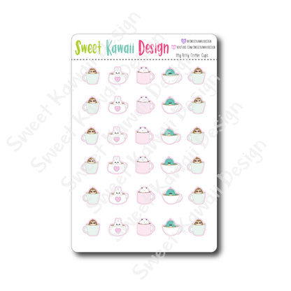 Kawaii Critter Cup Stickers