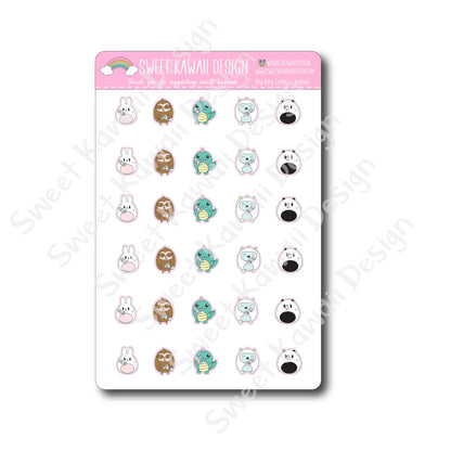 Kawaii Critter Stickers - Asthma