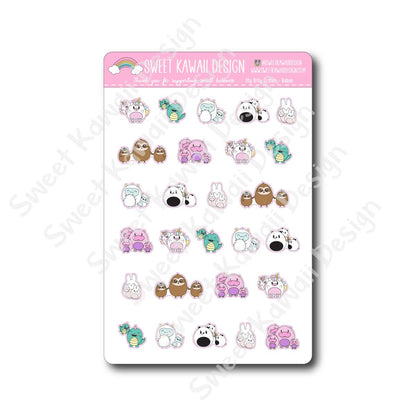 Kawaii Critter Stickers - Babies