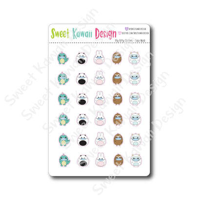 Kawaii Critters Stickers - Face Mask