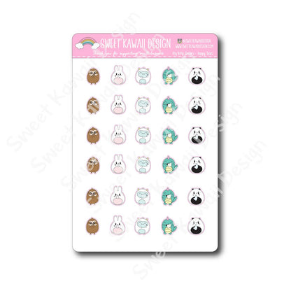 Kawaii Critter Stickers - Happy Tears