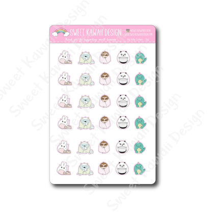 Kawaii Critter Stickers -Sick