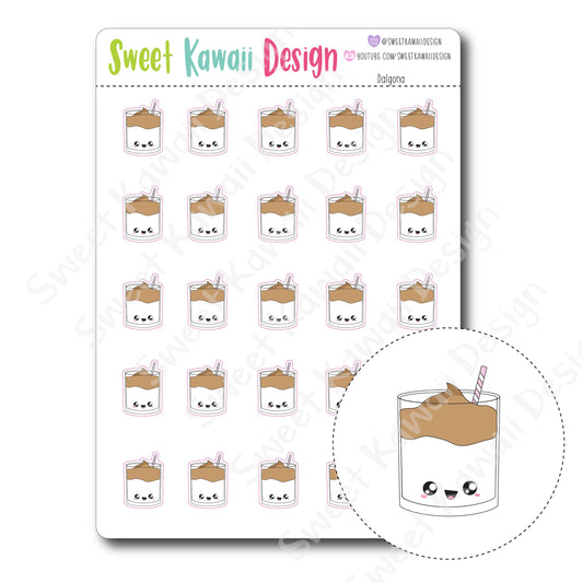 Kawaii Dalgona Coffee Stickers