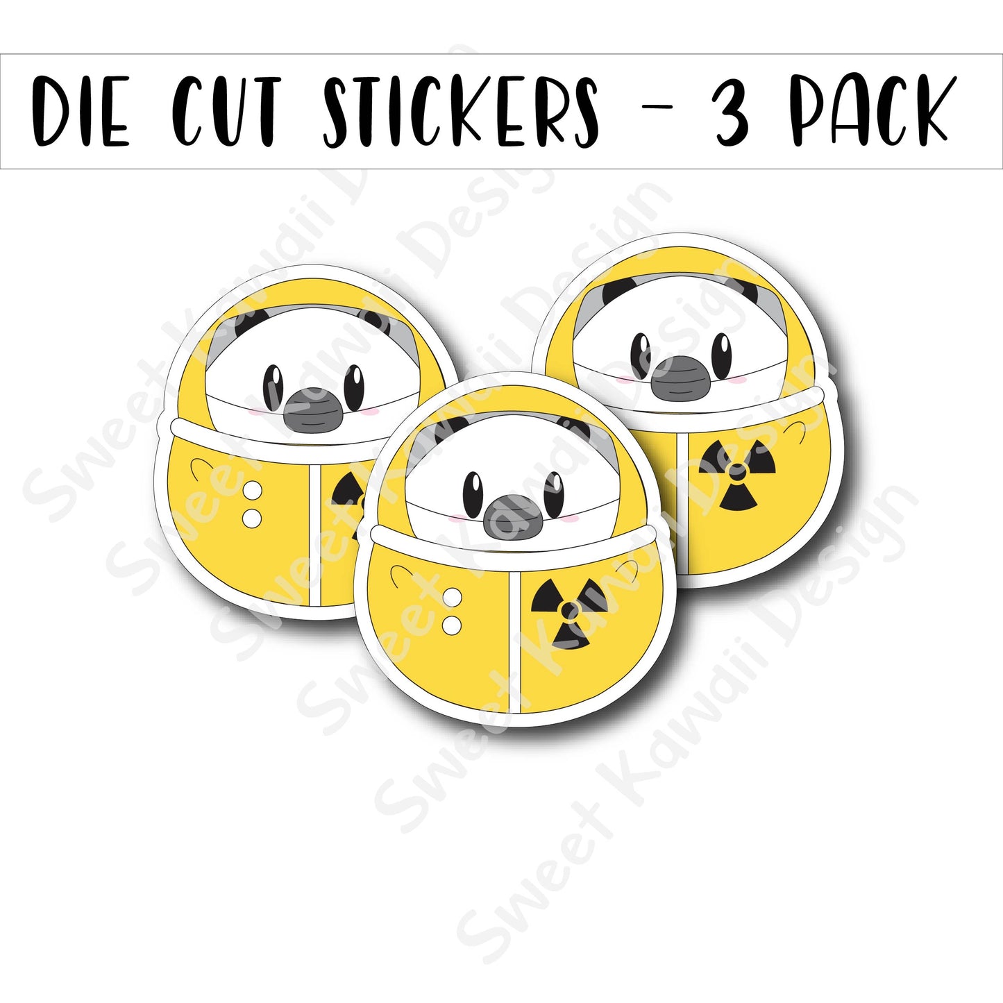 Kawaii Poe Hazmat Diecut Sticker Set