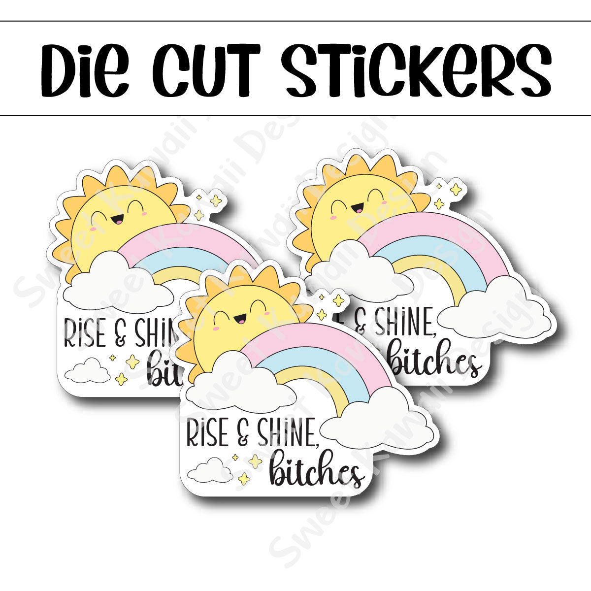 Kawaii Rise & Shine Die Diecut Sticker Set