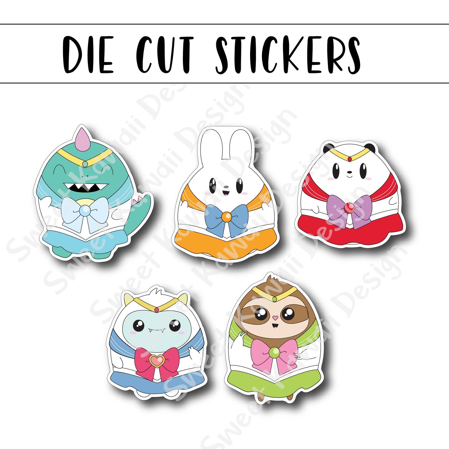 Kawaii Sailor Critter Diecut Sticker Set