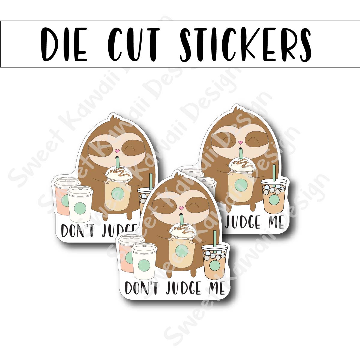 Kawaii Simon Diecut Sticker Set