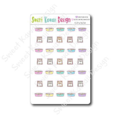 Kawaii Dog Food Stickers