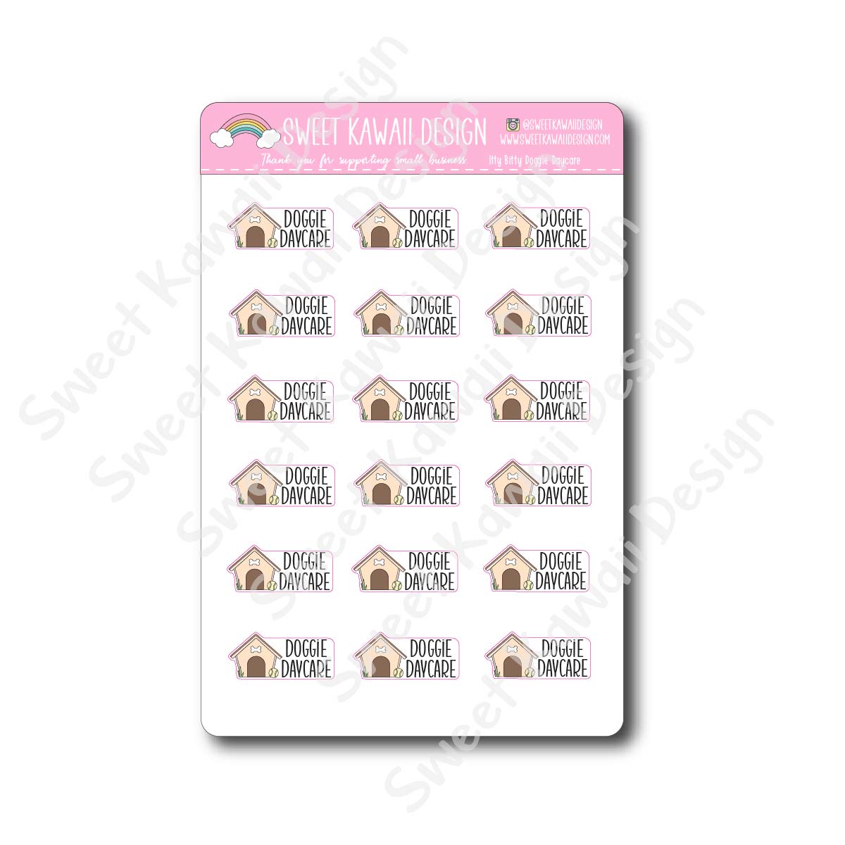 Kawaii Doggie Daycare Stickers