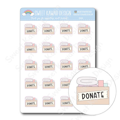 Kawaii Donate Stickers