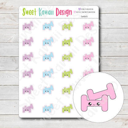 Kawaii Dumbbell Stickers