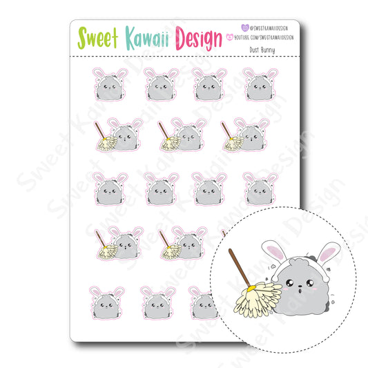 Kawaii Dust Bunny Stickers