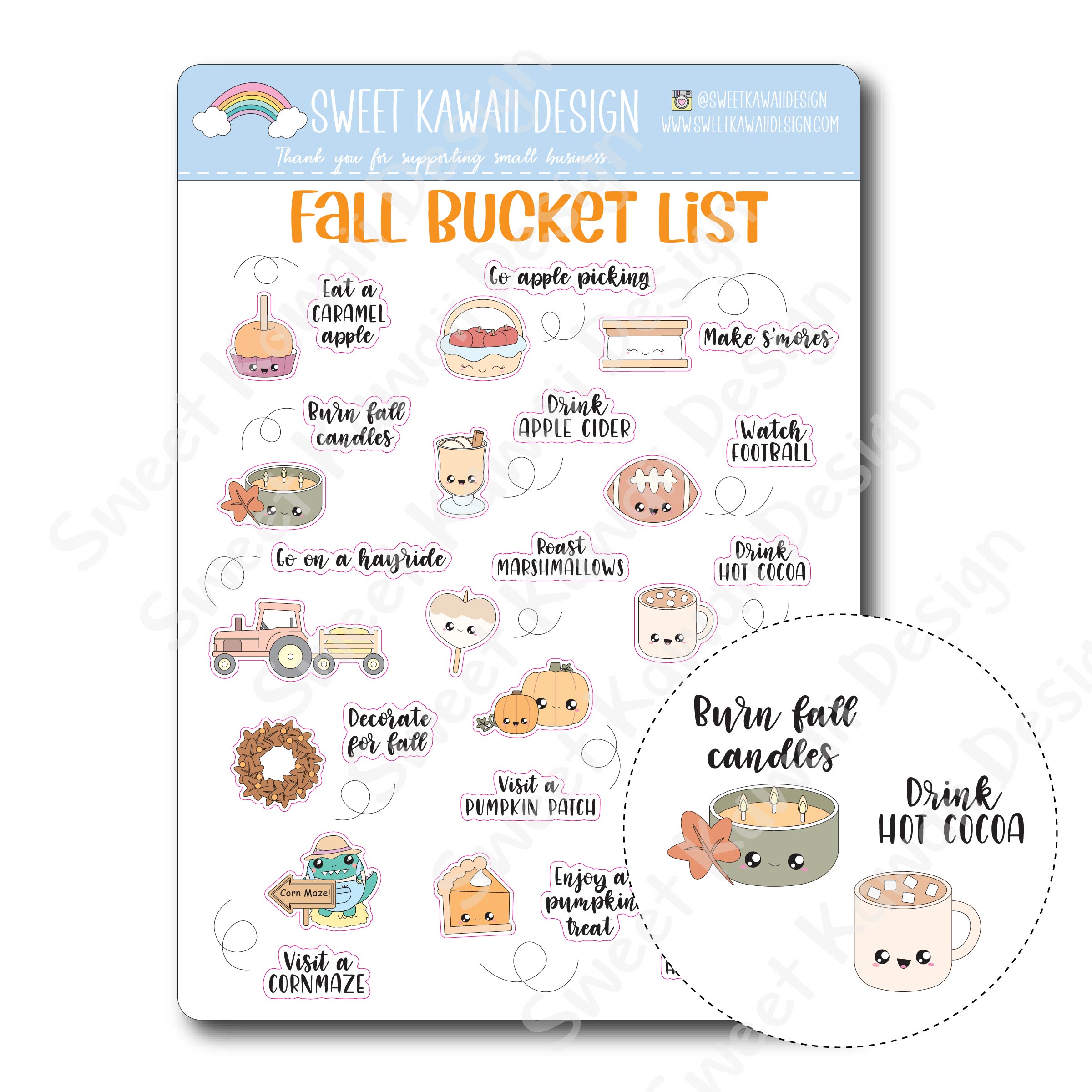 Kawaii Football Deco (LARGE) Stickers – Sweet Kawaii Design