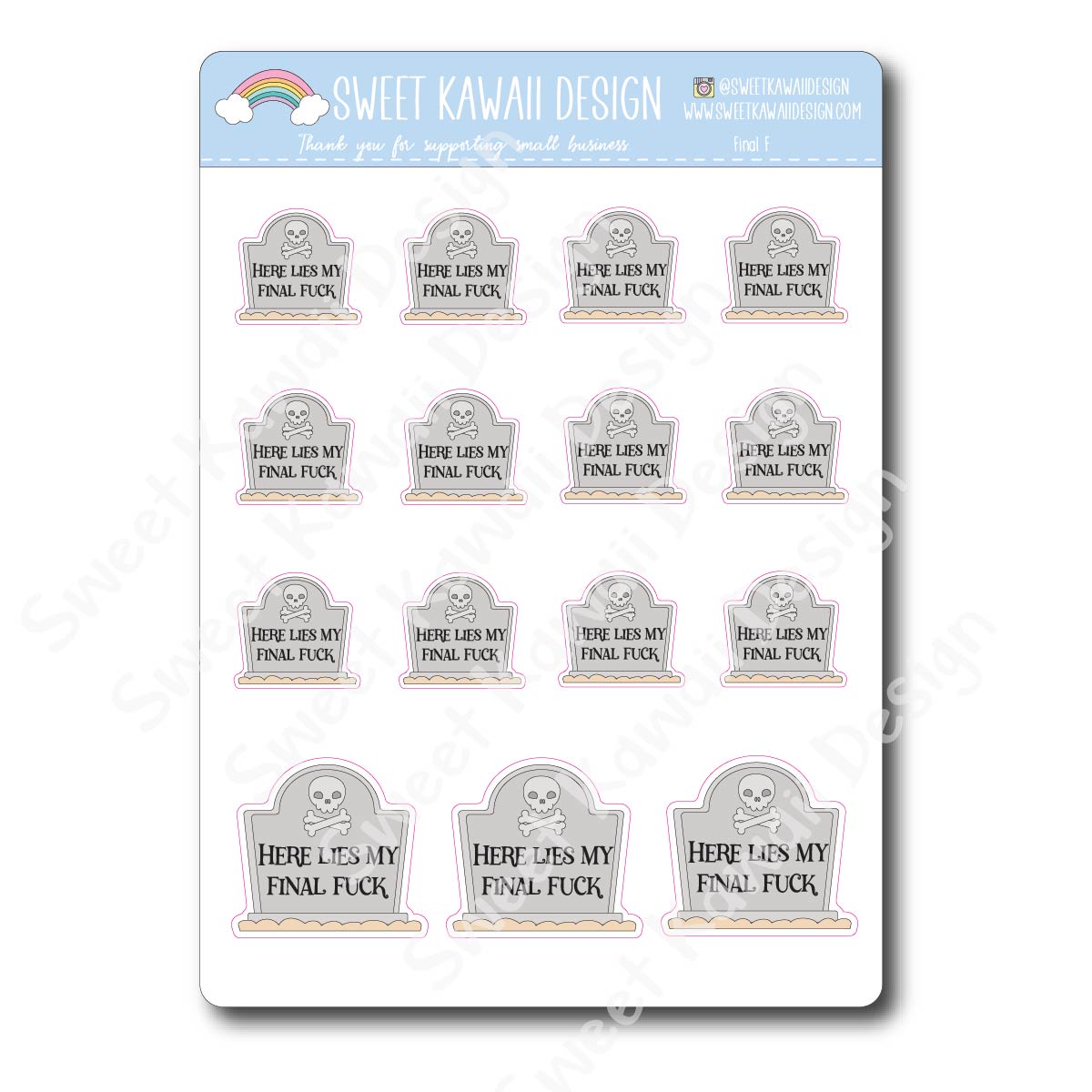 Kawaii Final F Stickers