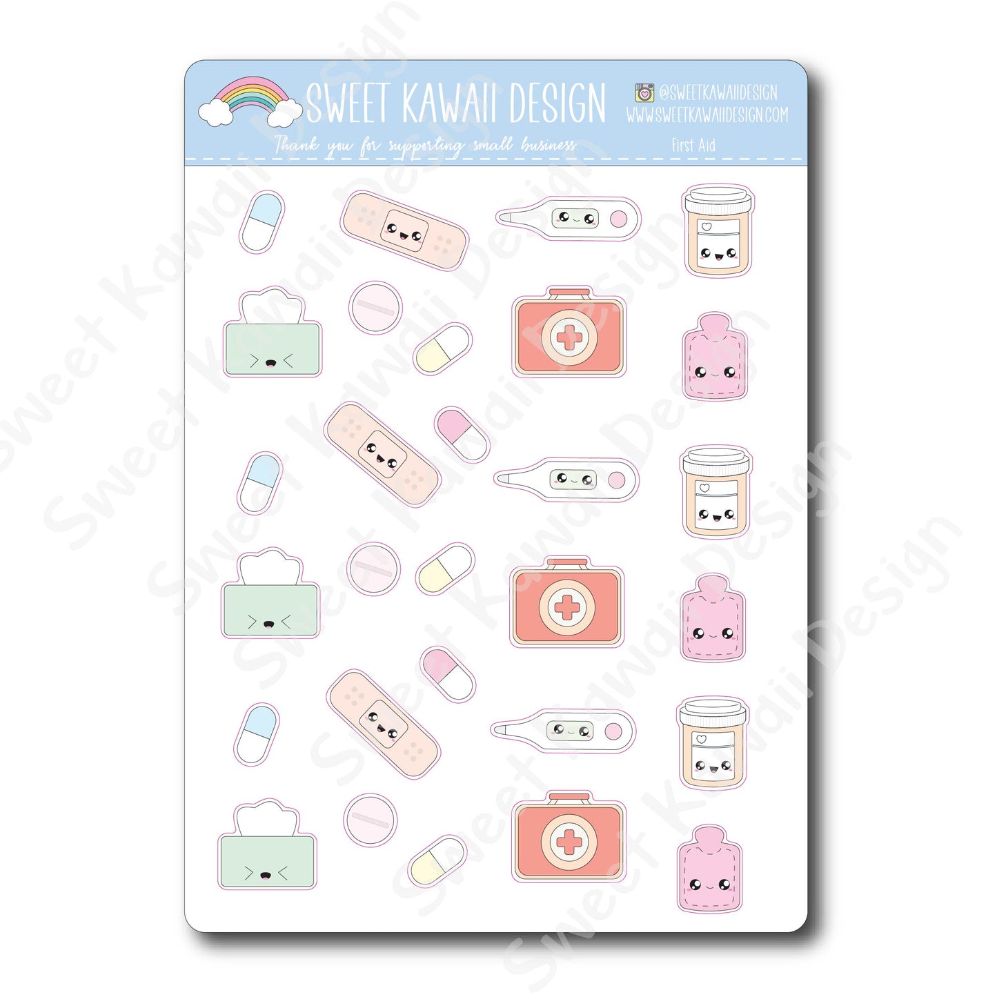 Kawaii First Aid Stickers