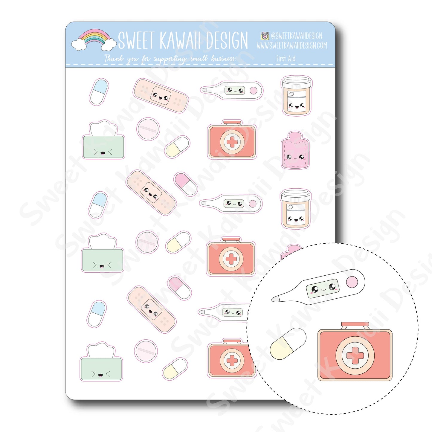 Kawaii First Aid Stickers