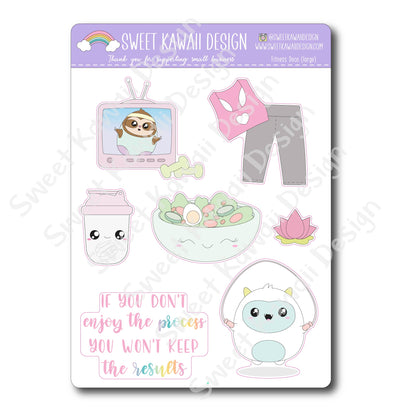 Kawaii Fitness Deco (Large) Stickers