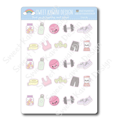 Kawaii Fitness Mix Stickers