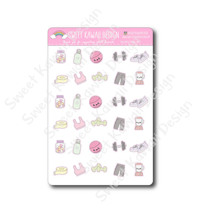 Kawaii Fitness Mix Stickers