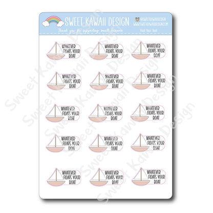 Kawaii Float Your Boat Stickers