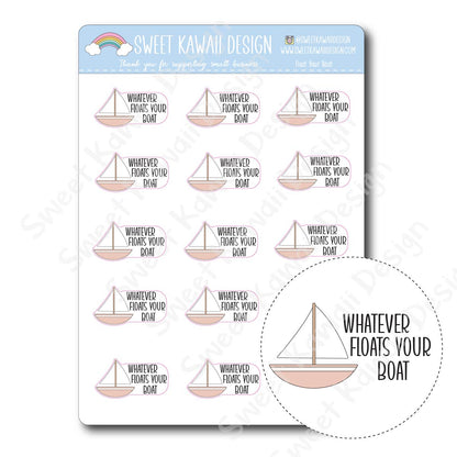 Kawaii Float Your Boat Stickers