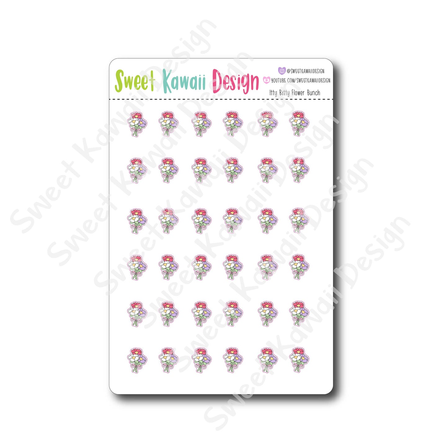 Kawaii Flower Bunch Stickers