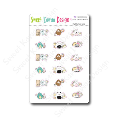 Kawaii Food Coma Stickers