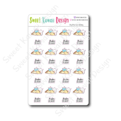 Kawaii Food Delivery Stickers