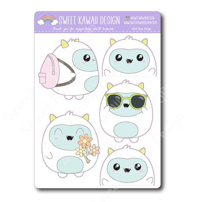 Kawaii Frank Deco (Large) Stickers