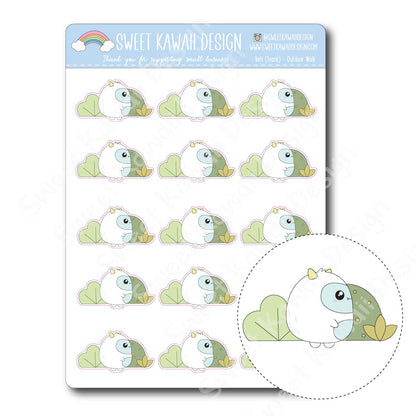 Kawaii Yeti (Frank) Stickers - Outdoor Walk