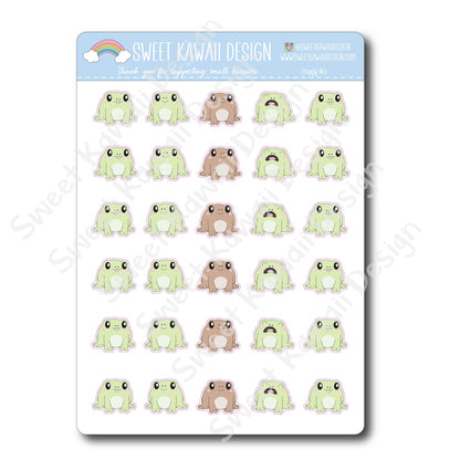 Kawaii Froggy Stickers - Mix