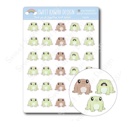 Kawaii Froggy Stickers - Mix