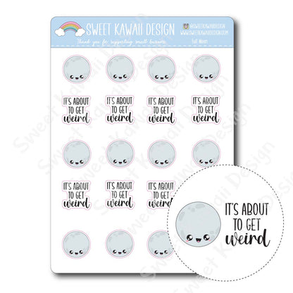 Kawaii Full Moon Stickers