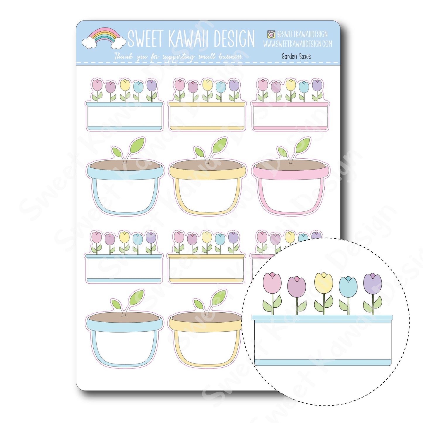 Kawaii Garden Box Stickers