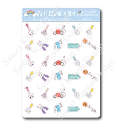 Kawaii Garden Tool Stickers