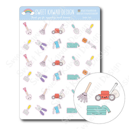 Kawaii Garden Tool Stickers