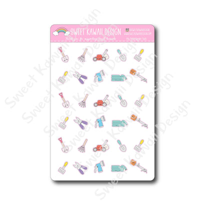 Kawaii Garden Tool Stickers